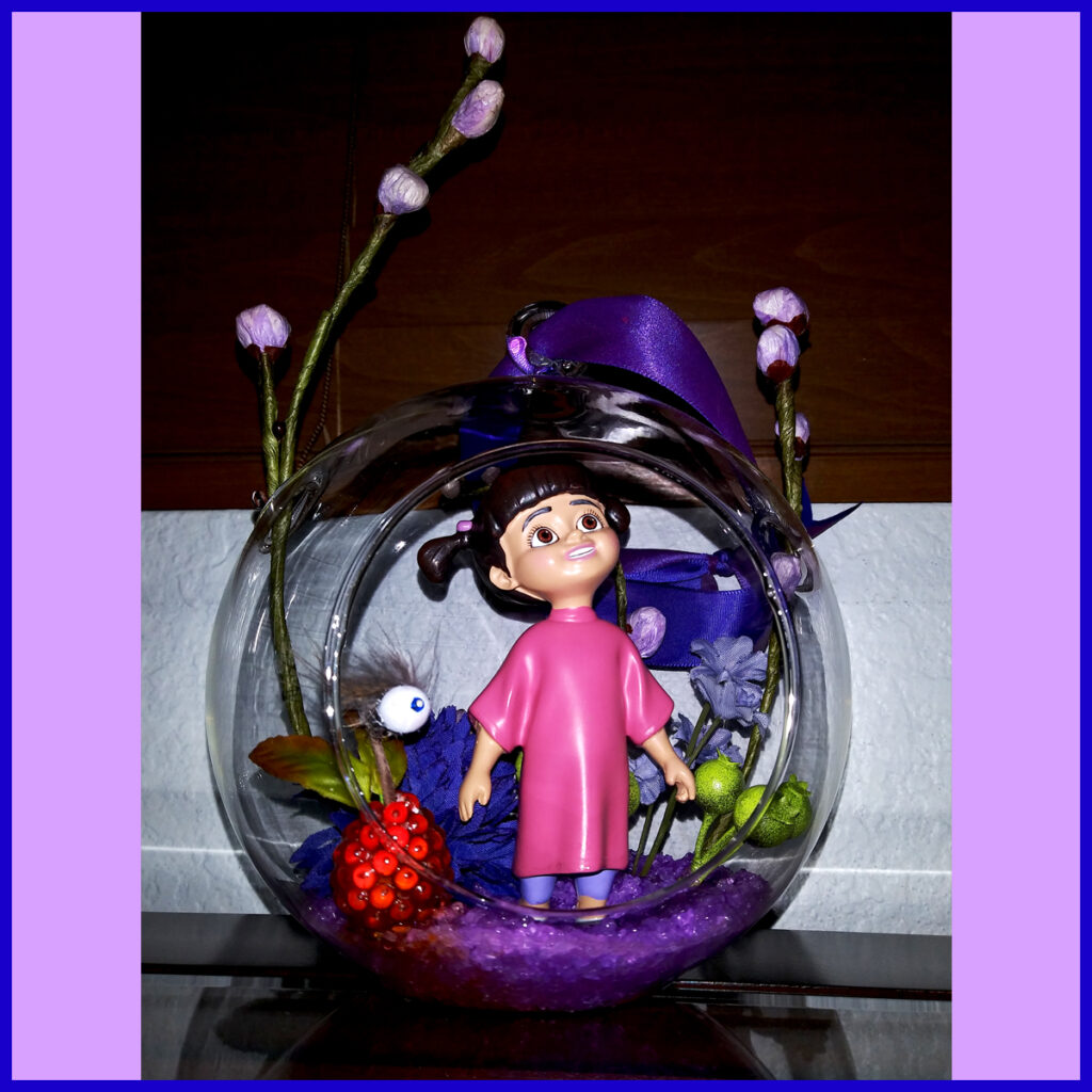 Pixar Monsters Inc. Boo glass dome